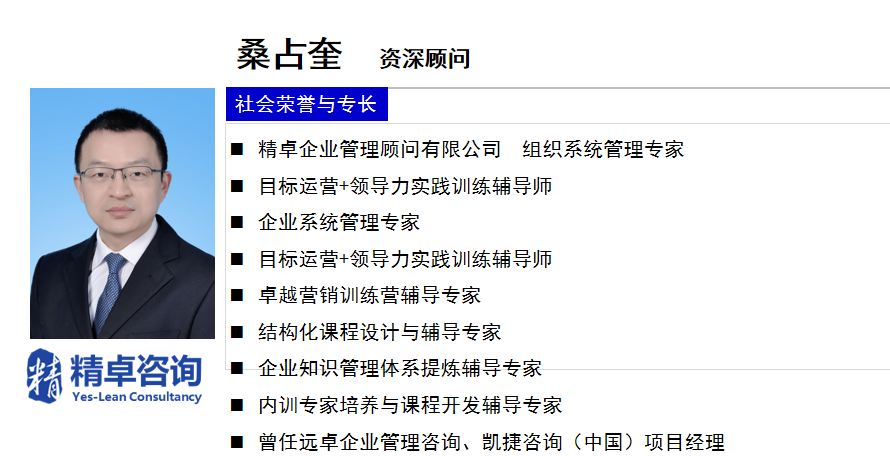 精卓咨詢桑占奎-資深顧問