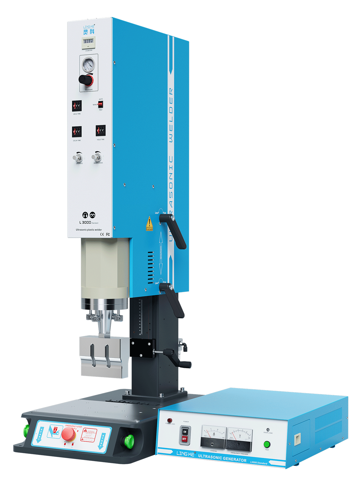 靈科超聲波塑料焊接機 方立柱 15kHz-2600/3200W L3000 Standard 模擬 靈科超聲波塑料焊接機 方立柱 15kHz-2600/3200W L3000 Standard 模擬